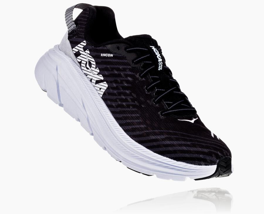 Zapatillas Running Hoka One One Hombre - Rincon - Negras/Blancas - ZXT012576